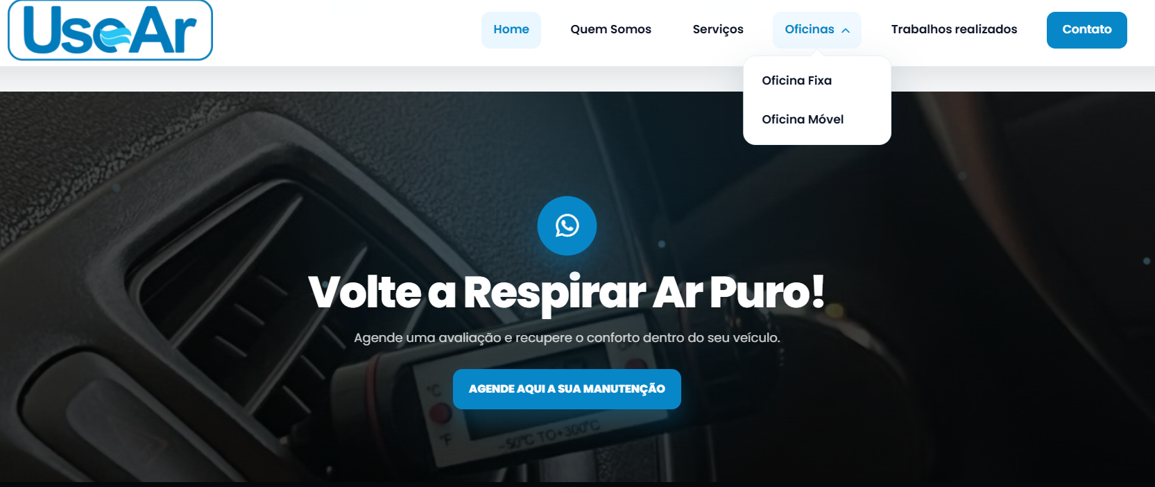 Página de produto do site usear